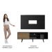 Rack Madesa Dubai com Pés e Painel para TV até 58 Polegadas - Preto/Rustic D8D8