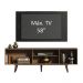 Rack Madesa Dubai com Pés e Painel para TV até 58 Polegadas - Rustic/Preto 5ZD8