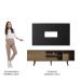 Rack Madesa Dubai com Pés e Painel para TV até 58 Polegadas - Rustic/Preto 5ZD8