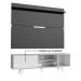 Rack Madesa Dubai e Painel para TV até 65 Polegadas com Pés - Branco/Preto 0977