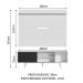 Rack Madesa Dubai e Painel para TV até 65 Polegadas com Pés - Branco/Preto 7309