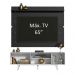 Rack Madesa Dubai e Painel para TV até 65 Polegadas com Pés - Branco/Preto 7377
