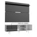 Rack Madesa Dubai e Painel para TV até 65 Polegadas com Pés - Branco/Preto 7377