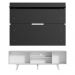 Rack Madesa Dubai e Painel para TV até 65 Polegadas com Pés - Branco/Preto 7377