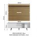 Rack Madesa Dubai e Painel para TV até 65 Polegadas com Pés - Branco/Rustic 095Z