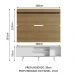 Rack Madesa Dubai e Painel para TV até 65 Polegadas com Pés - Branco/Rustic 096E