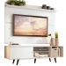 Rack Madesa Dubai e Painel para TV até 65 Polegadas com Pés - Branco/Rustic