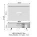 Rack Madesa Dubai e Painel para TV até 65 Polegadas com Pés - Branco/Rustic
