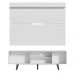 Rack Madesa Dubai e Painel para TV até 65 Polegadas com Pés - Branco/Rustic