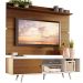 Rack Madesa Dubai e Painel para TV até 65 Polegadas com Pés - Branco/Rustic 9B6E