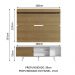 Rack Madesa Dubai e Painel para TV até 65 Polegadas com Pés - Branco/Rustic 9B6E