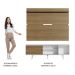 Rack Madesa Dubai e Painel para TV até 65 Polegadas com Pés - Branco/Rustic 9B6E