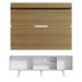 Rack Madesa Dubai e Painel para TV até 65 Polegadas com Pés - Branco/Rustic 9B6E