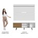 Rack Madesa Dubai e Painel para TV até 65 Polegadas com Pés - Branco/Rustic 9B9B