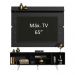 Rack Madesa Dubai e Painel para TV até 65 Polegadas com Pés - Preto/Branco