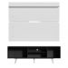 Rack Madesa Dubai e Painel para TV até 65 Polegadas com Pés - Preto/Branco 8N09