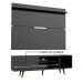 Rack Madesa Dubai e Painel para TV até 65 Polegadas com Pés - Preto/Rustic