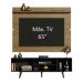 Rack Madesa Dubai e Painel para TV até 65 Polegadas com Pés - Preto/Rustic 8N5Z