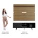Rack Madesa Dubai e Painel para TV até 65 Polegadas com Pés - Preto/Rustic 8N5Z
