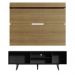 Rack Madesa Dubai e Painel para TV até 65 Polegadas com Pés - Preto/Rustic D85Z