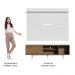 Rack Madesa Dubai e Painel para TV até 65 Polegadas com Pés - Rustic/Branco 5Z09