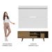 Rack Madesa Dubai e Painel para TV até 65 Polegadas com Pés - Rustic/Branco 5Z9B