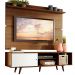Rack Madesa Dubai e Painel para TV até 65 Polegadas com Pés - Rustic/Branco 6E5Z