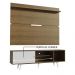 Rack Madesa Dubai e Painel para TV até 65 Polegadas com Pés - Rustic/Branco 6E6E