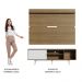 Rack Madesa Dubai e Painel para TV até 65 Polegadas com Pés - Rustic/Branco 6E6E