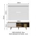 Rack Madesa Dubai e Painel para TV até 65 Polegadas com Pés - Rustic/Branco 6E9B