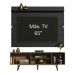 Rack Madesa Dubai e Painel para TV até 65 Polegadas com Pés - Rustic/Preto 7KD8