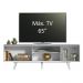 Rack Madesa Dubai para TV até 65 Polegadas com Pés - Branco