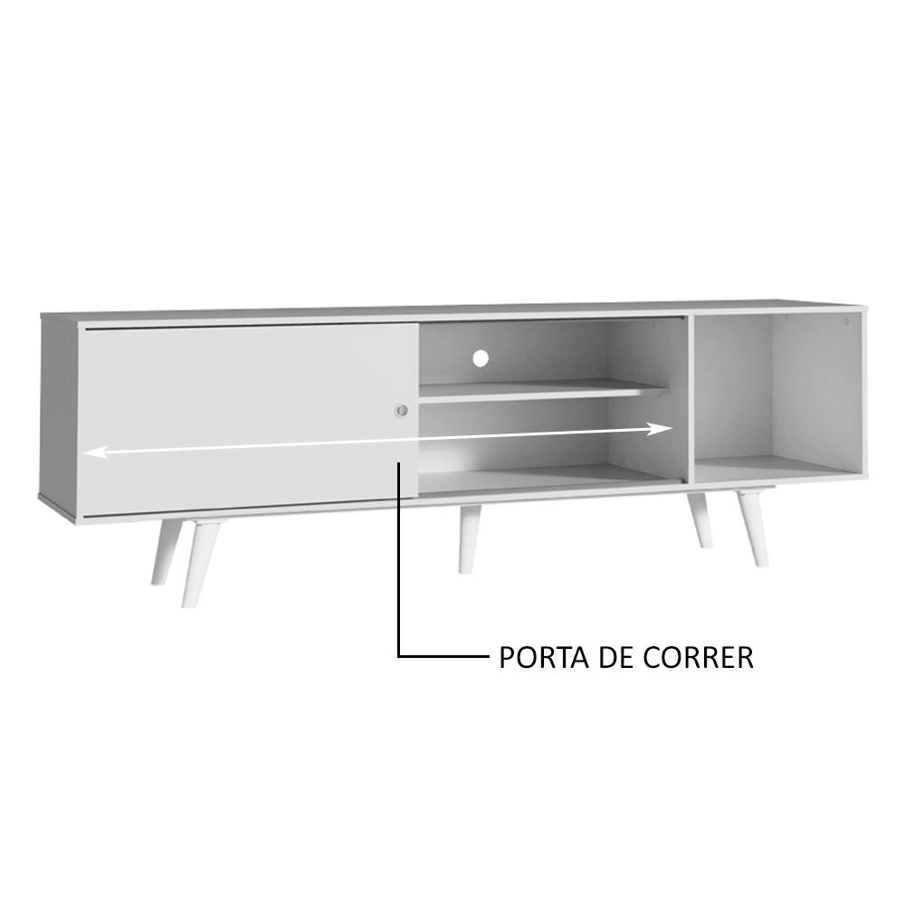 Rack Madesa Dubai para TV até 65 Polegadas com Pés - Branco