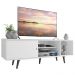 Rack Madesa Dubai para TV até 65 Polegadas com Pés - Branco/Rustic