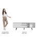 Rack Madesa Dubai para TV até 65 Polegadas com Pés - Branco/Rustic
