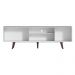 Rack Madesa Dubai para TV até 65 Polegadas com Pés - Branco/Rustic