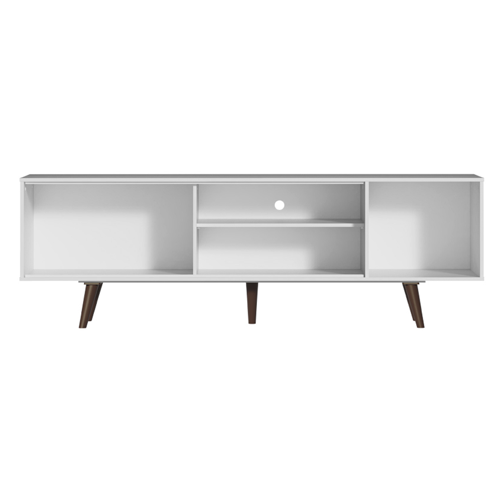 Rack Madesa Dubai para TV até 65 Polegadas com Pés - Branco/Rustic