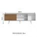 Rack Madesa Dubai para TV até 65 Polegadas com Pés - Branco/Rustic/Branco