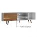 Rack Madesa Dubai para TV até 65 Polegadas com Pés - Branco/Rustic/Rustic
