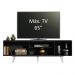 Rack Madesa Dubai para TV até 65 Polegadas com Pés - Preto/Branco/Branco