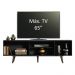 Rack Madesa Dubai para TV até 65 Polegadas com Pés - Preto/Rustic/Rustic