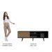 Rack Madesa Dubai para TV até 65 Polegadas com Pés - Preto/Rustic/Rustic