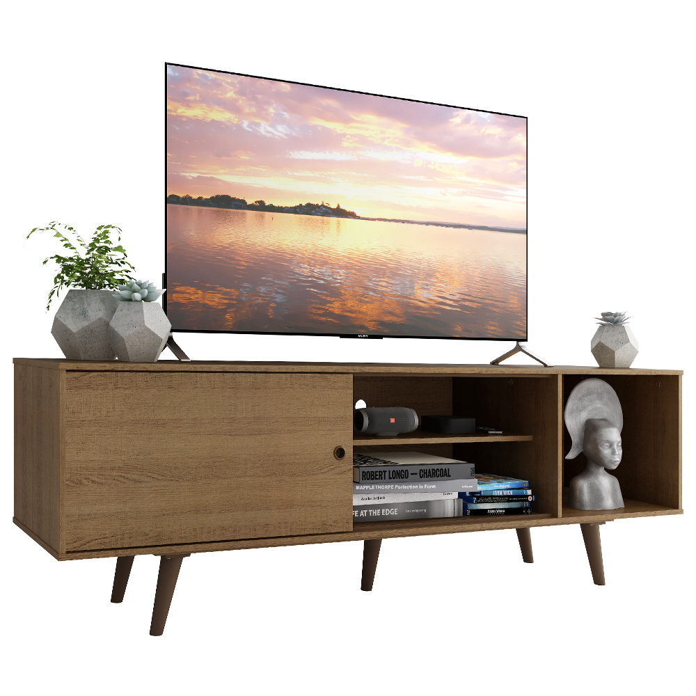 Rack Madesa Dubai para TV até 65 Polegadas com Pés - Rustic