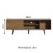 Rack Madesa Dubai para TV até 65 Polegadas com Pés - Rustic