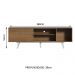 Rack Madesa Dubai para TV até 65 Polegadas com Pés - Rustic/Branco
