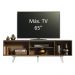 Rack Madesa Dubai para TV até 65 Polegadas com Pés - Rustic/Branco/Branco