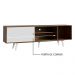 Rack Madesa Dubai para TV até 65 Polegadas com Pés - Rustic/Branco/Branco