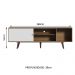 Rack Madesa Dubai para TV até 65 Polegadas com Pés - Rustic/Branco/Rustic