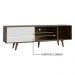 Rack Madesa Dubai para TV até 65 Polegadas com Pés - Rustic/Branco/Rustic