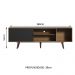 Rack Madesa Dubai para TV até 65 Polegadas com Pés - Rustic/Preto/Rustic